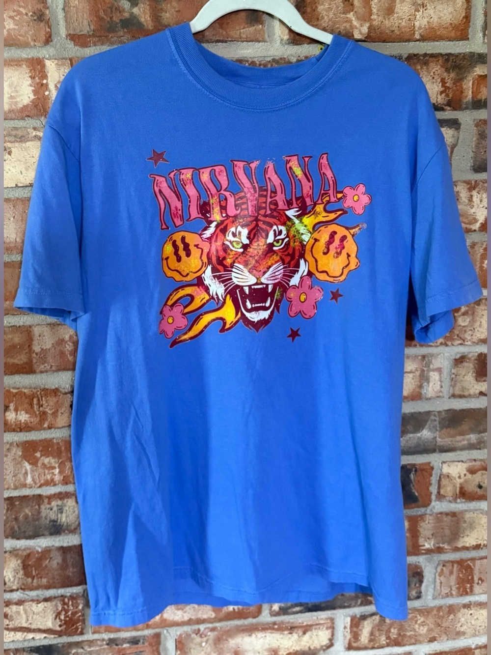 Comfort Colors Blue Tiger Nirvana Graphic Tee